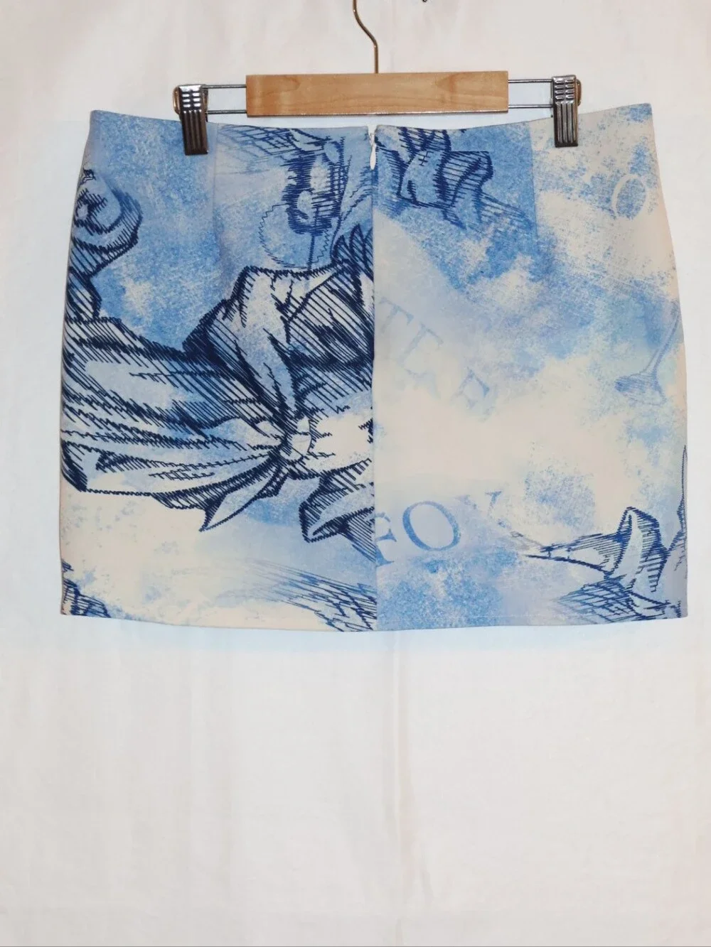 White Fox Boutique Slow Down  Blue Angel Mini Skirt.